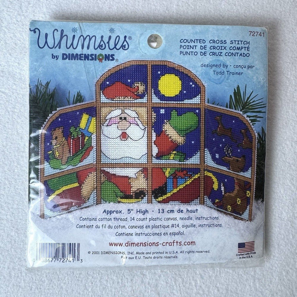 Whimsies by Dimensions Counted Cross Stitch 72741 Santa Claus Christmas Kit NIP